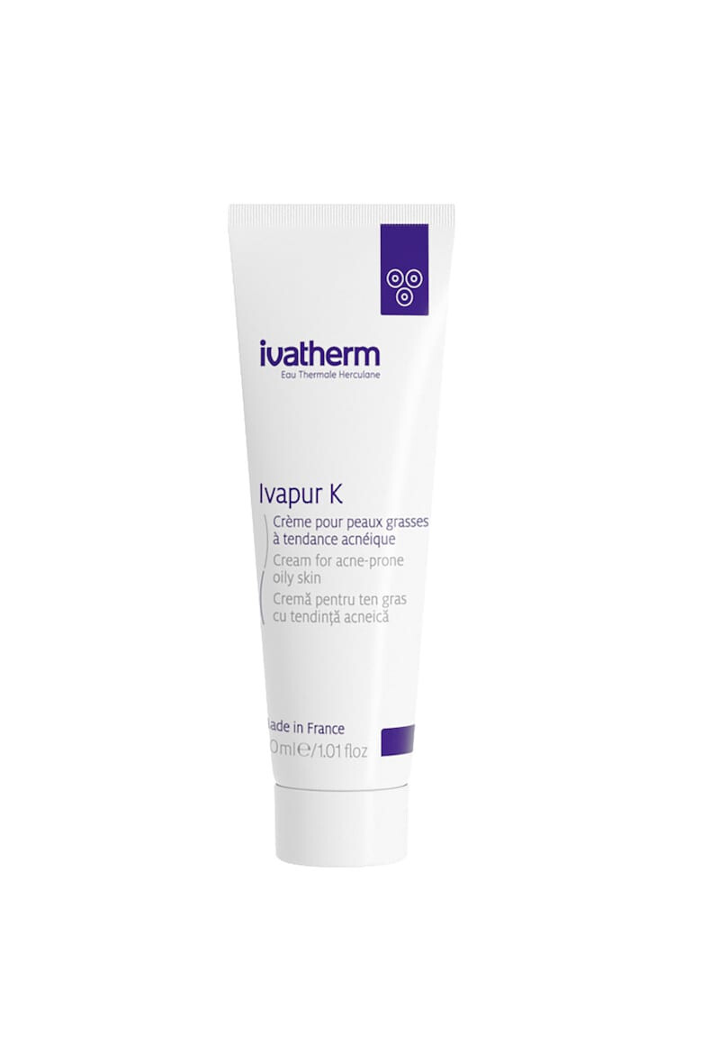 Ivatherm Crema seboregulatoare Ivapur K pentru ten gras cu tendinta acneica 30ml - Pled.ro