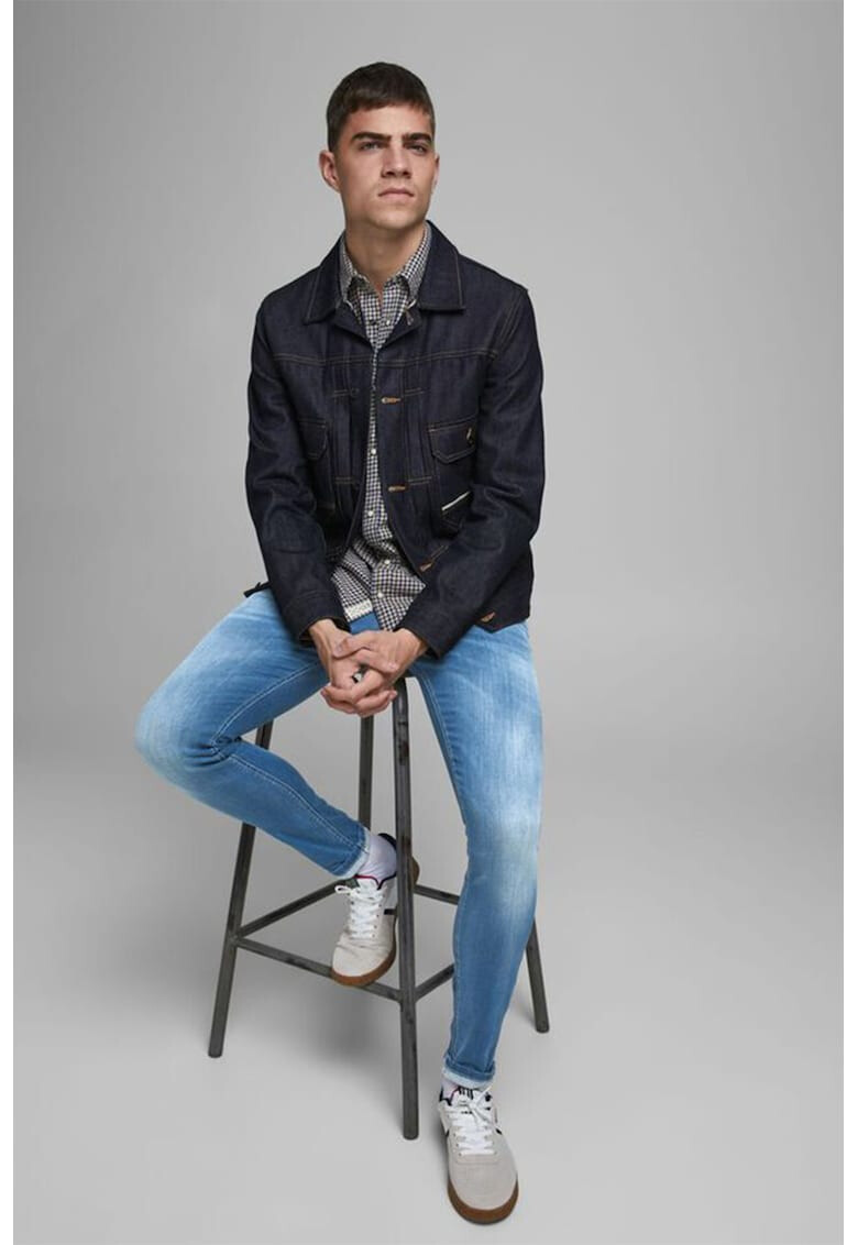 Jack & Jones Blugi skinny cu aspect decolorat Liam Base - Pled.ro