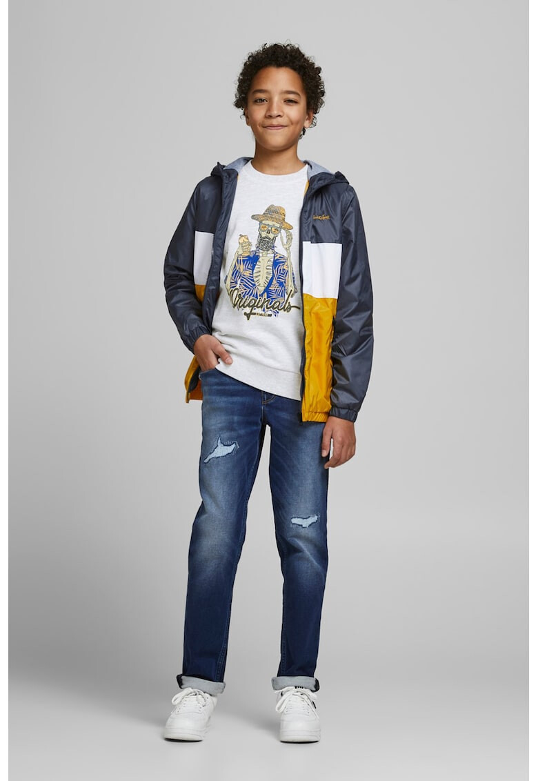 Jack&Jones Bluza cu decolteu la baza gatului si imprimeu grafic - Pled.ro