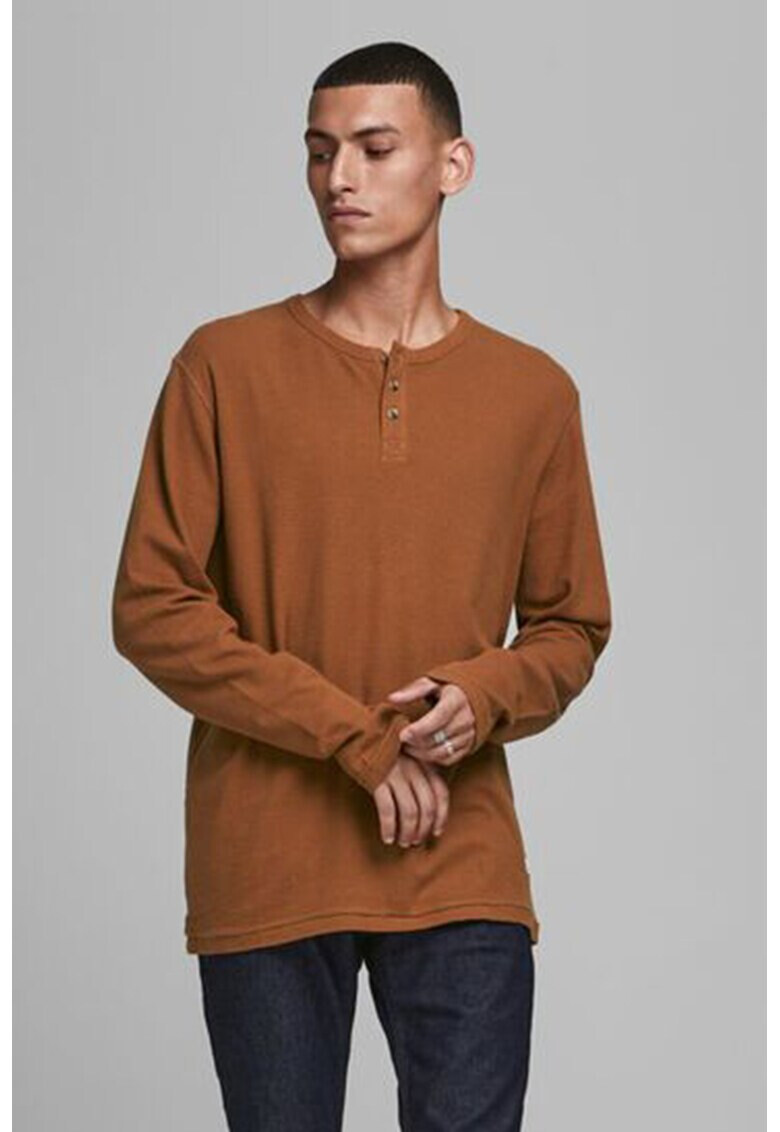 Jack&Jones Bluza cu guler Henley - Pled.ro