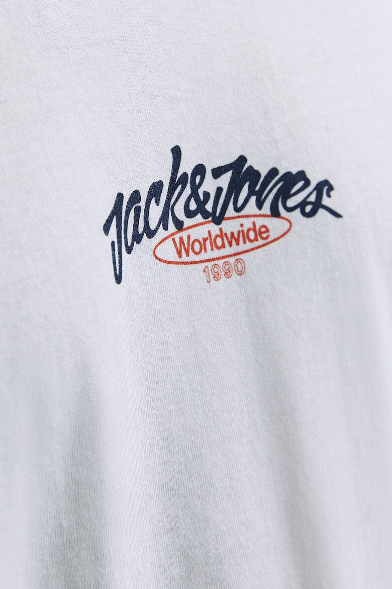 Jack & Jones Bluza de bumbac cu model logo Eaton - Pled.ro