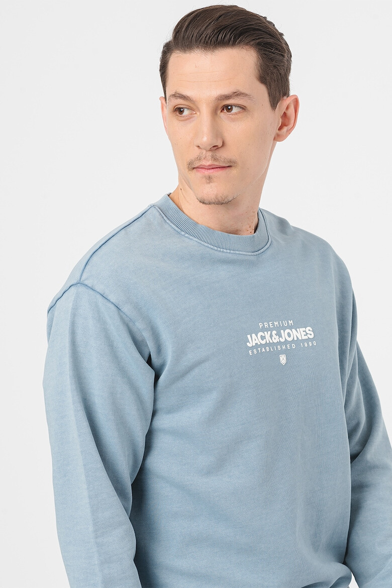 Jack & Jones Bluza de trening cu decolteu la baza gatului si logo - Pled.ro