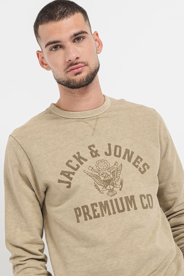 Jack & Jones Bluza de trening din bumbac cu model text - Pled.ro