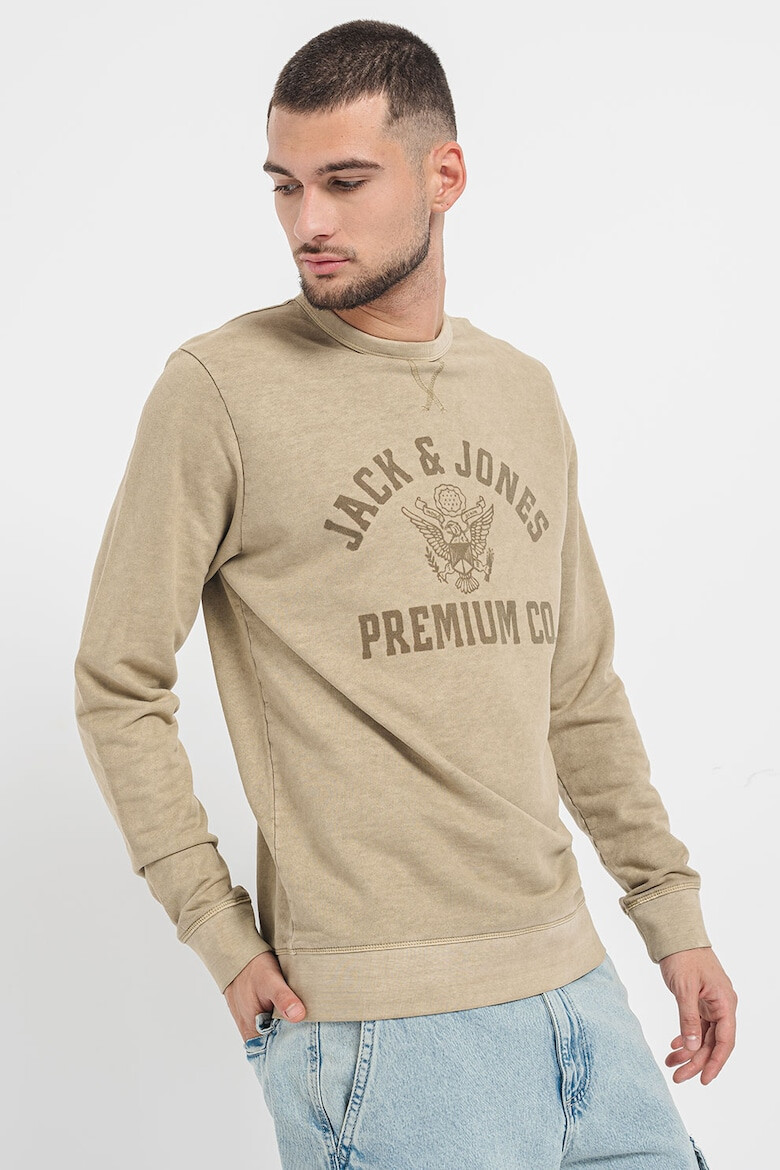 Jack & Jones Bluza de trening din bumbac cu model text - Pled.ro