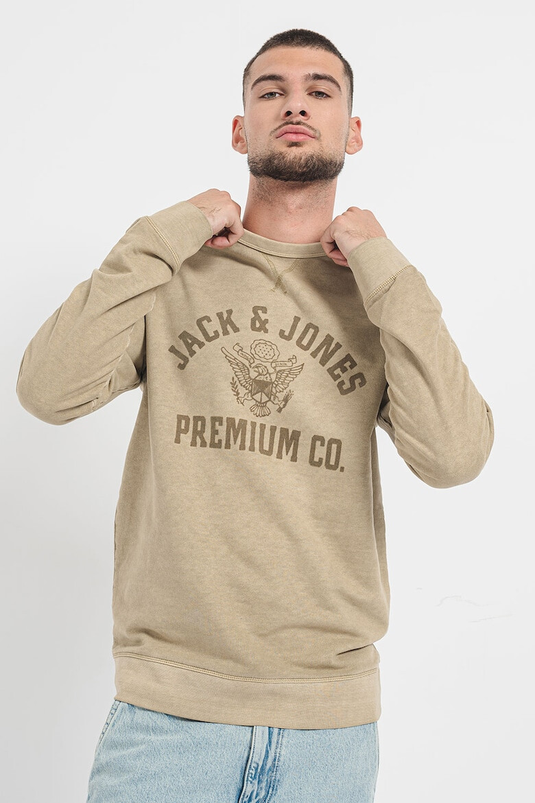 Jack & Jones Bluza de trening din bumbac cu model text - Pled.ro