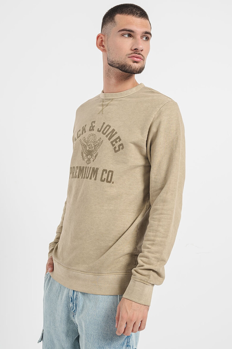 Jack & Jones Bluza de trening din bumbac cu model text - Pled.ro