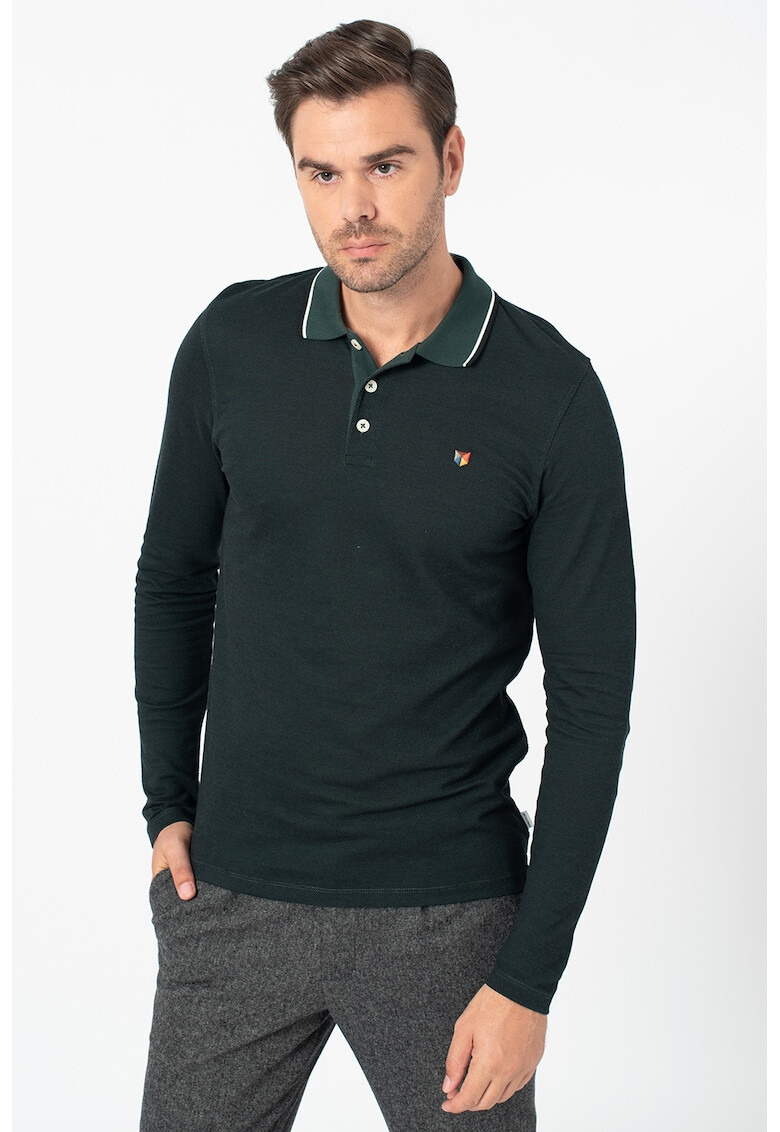 Jack&Jones Bluza polo cu detalii contrastante - Pled.ro