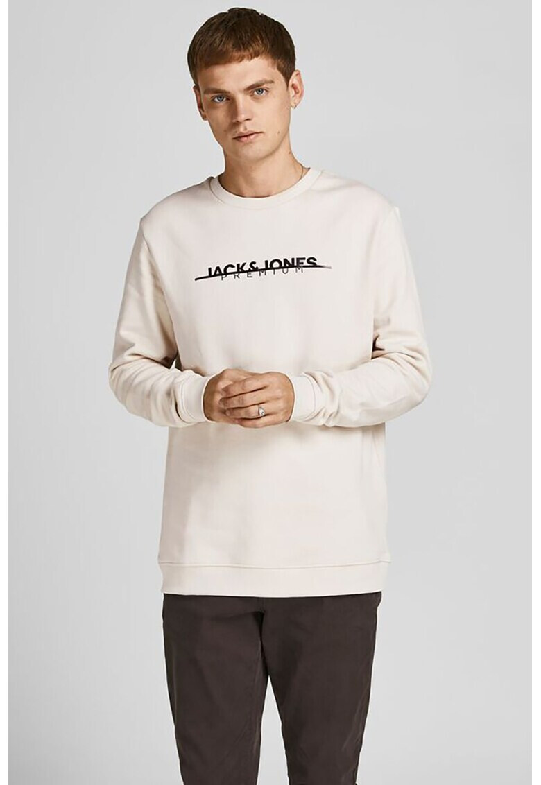 Jack & Jones Bluza sport cu decolteu la baza gatului si imprimeu logo - Pled.ro