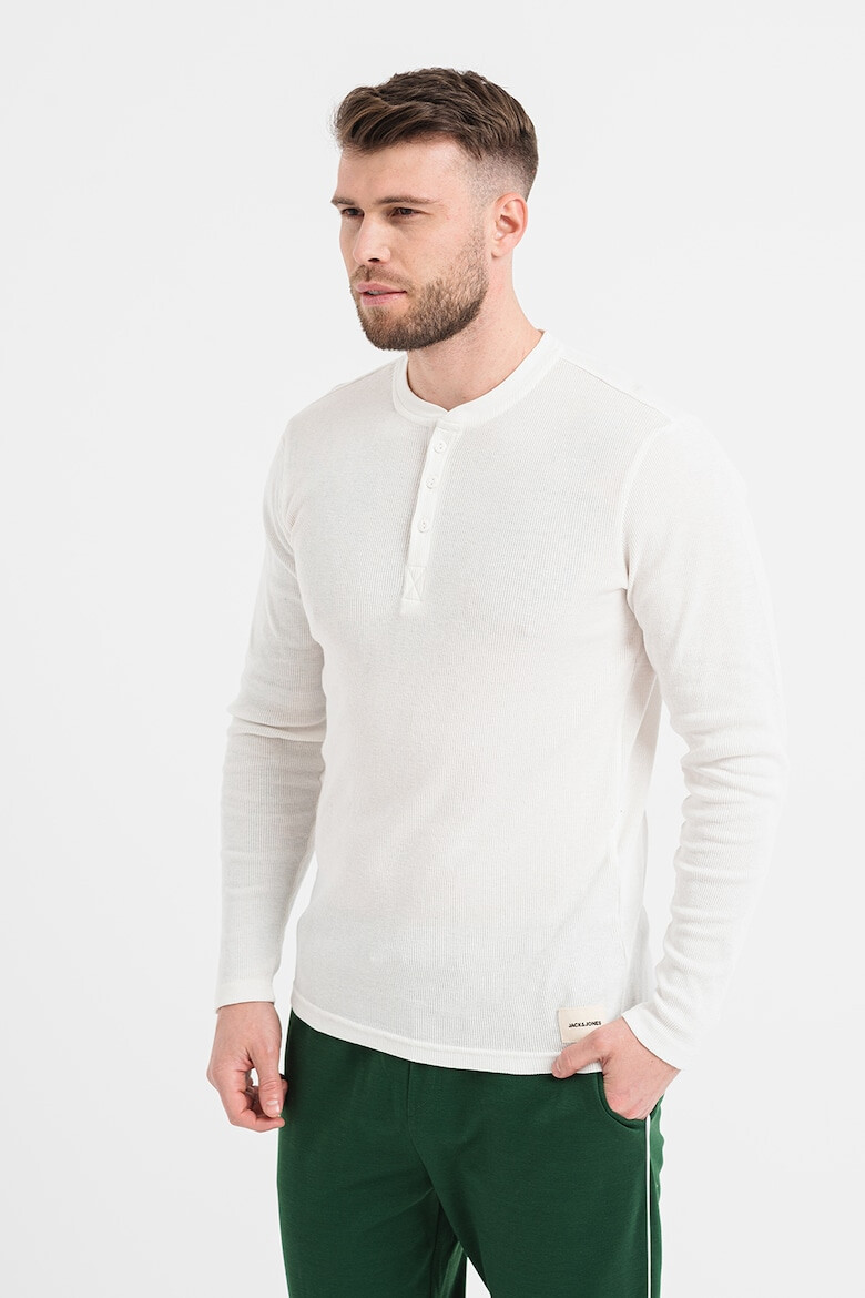 Jack&Jones Jack & Jones Bluza striata cu fenta cu nasturi Henley - Pled.ro