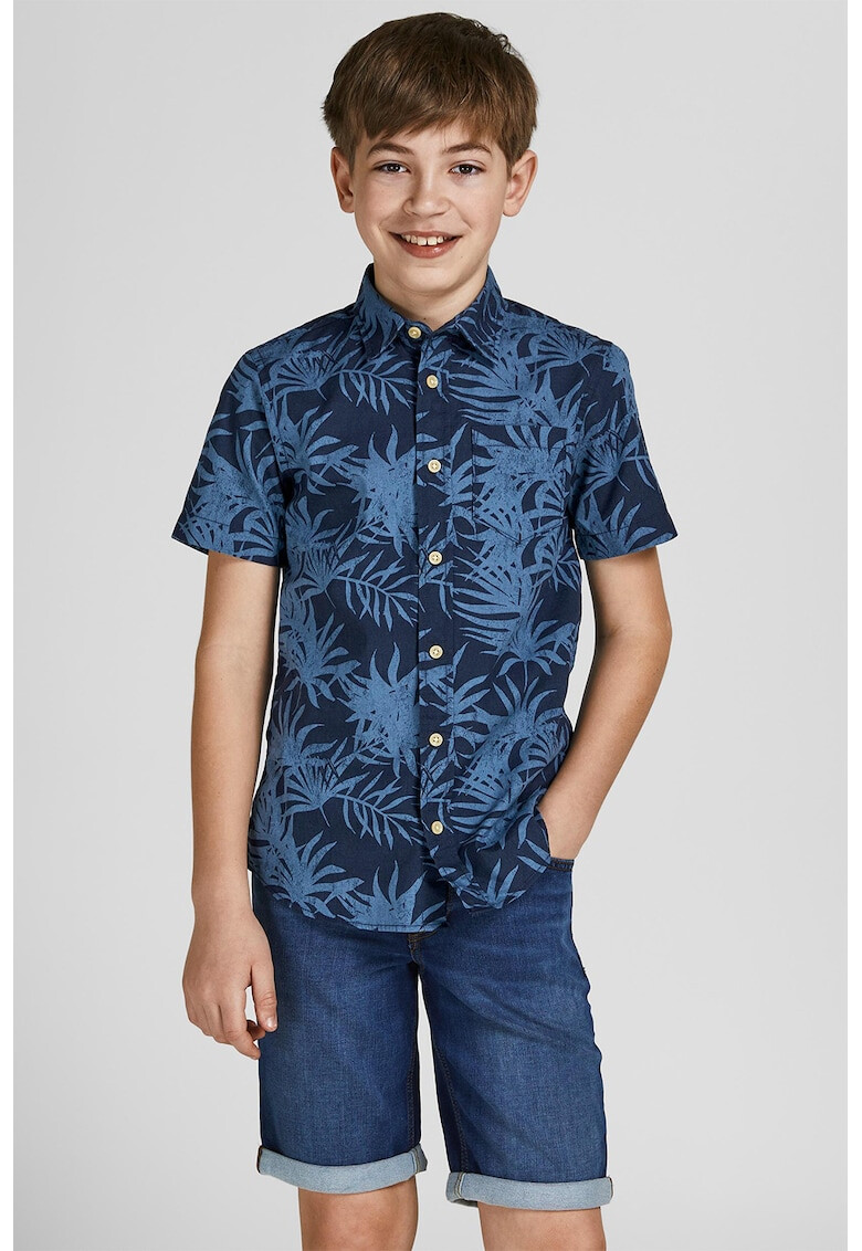 Jack & Jones Camasa cu maneci scurte si imprimeu tropical - Pled.ro