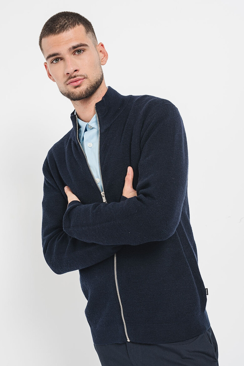 Jack & Jones Cardigan din amestec de lana Merinos cu fermoar - Pled.ro