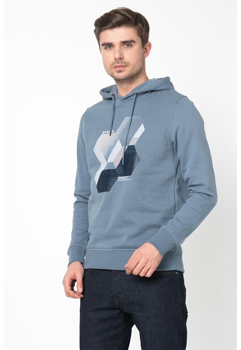 Jack&Jones Hanorac cu captuseala de fleece cu imprimeu cauciucat Booster - Pled.ro