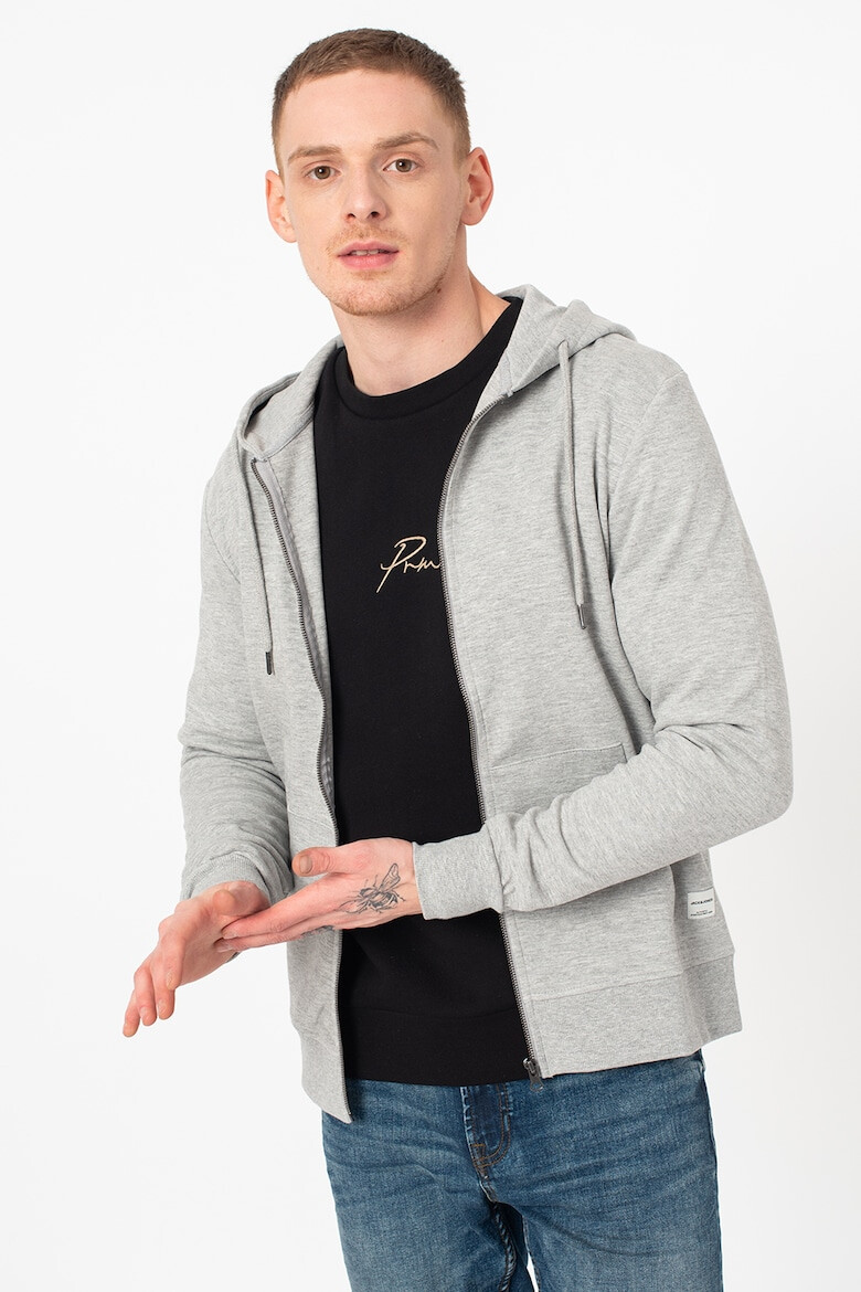 Jack & Jones Hanorac cu fermoar din amestec de bumbac Basic - Pled.ro