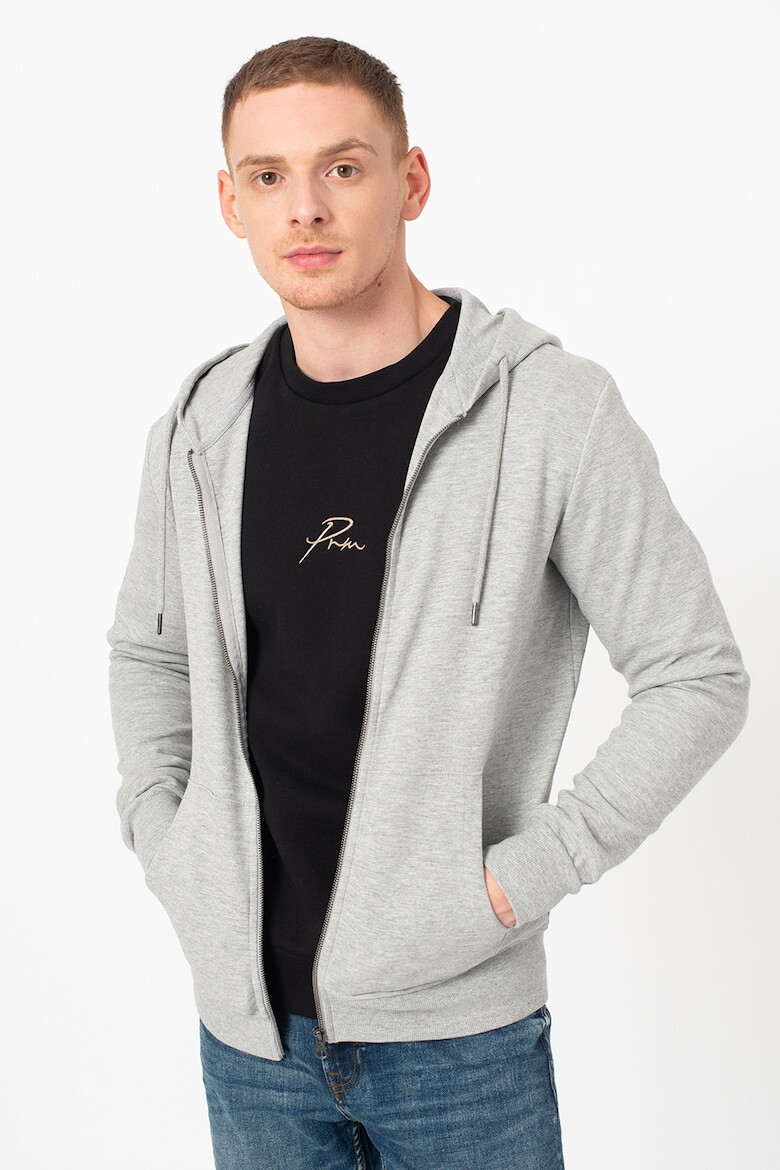 Jack & Jones Hanorac cu fermoar din amestec de bumbac Basic - Pled.ro