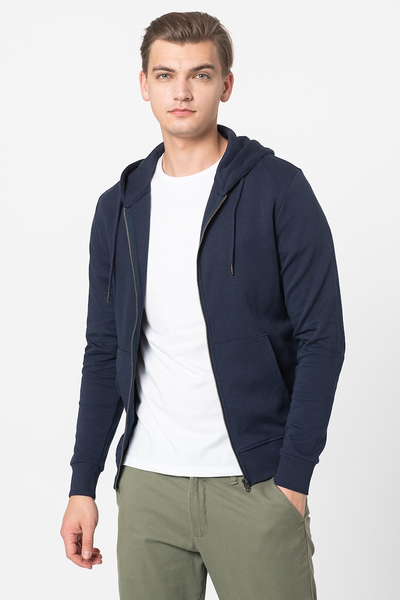 Jack & Jones Hanorac cu fermoar din amestec de bumbac Basic - Pled.ro