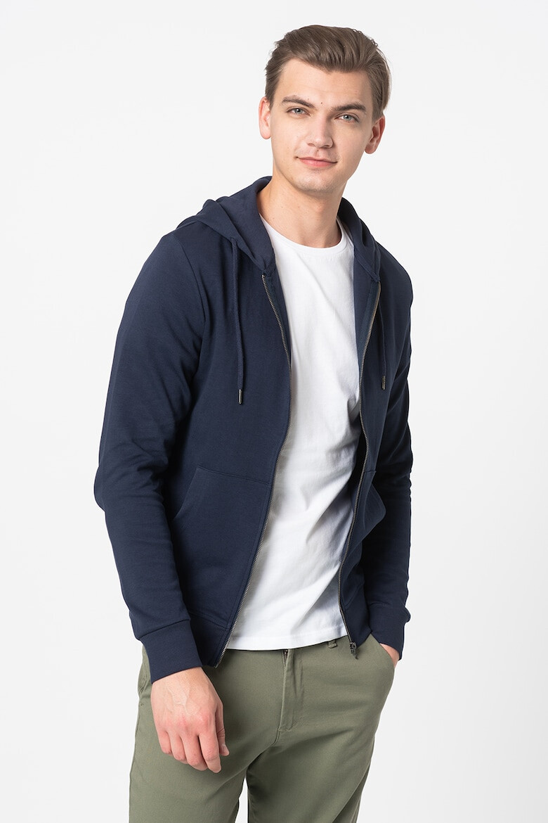 Jack & Jones Hanorac cu fermoar din amestec de bumbac Basic - Pled.ro