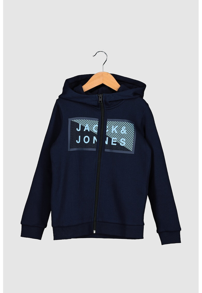 Jack&Jones Hanorac cu fermoar si imprimeu logo Shawn - Pled.ro