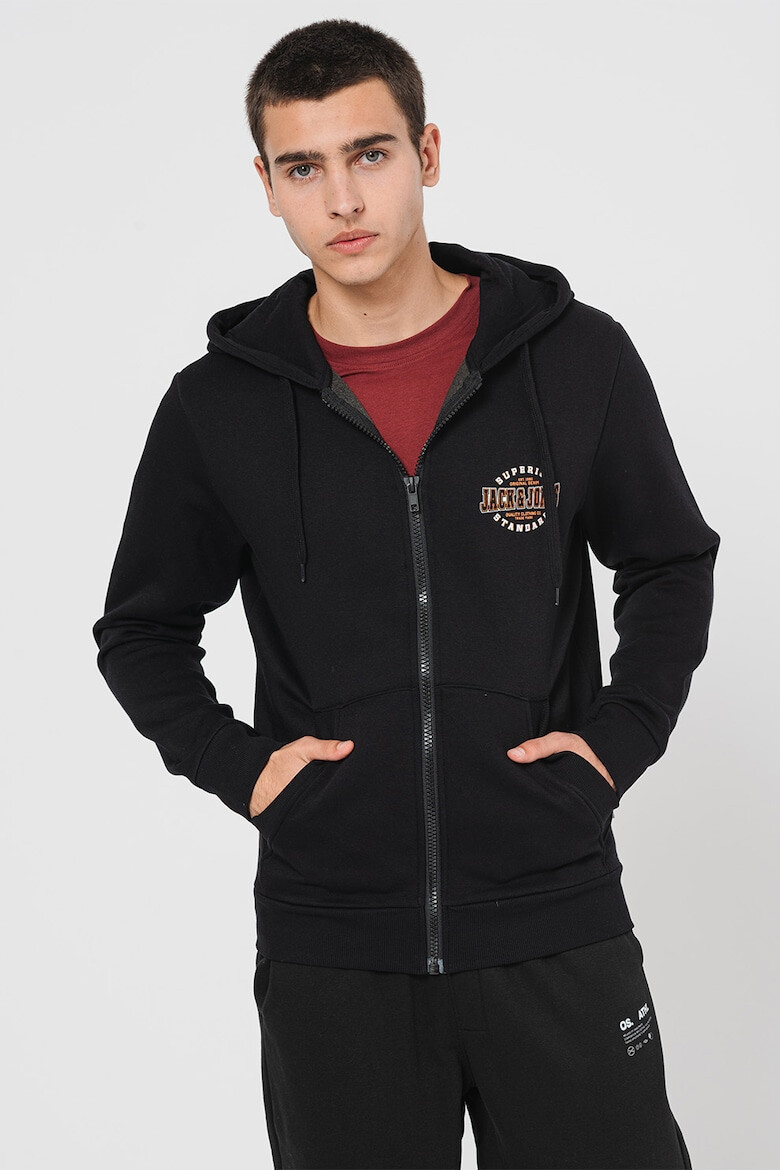 Jack & Jones Hanorac cu fermoar si logo - Pled.ro