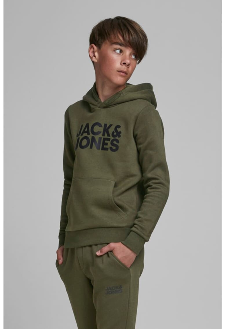 Jack&Jones Hanorac cu imprimeu logo si buzunar kangaroo - Pled.ro