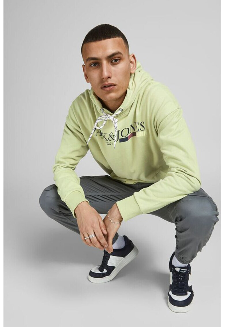 Jack&Jones Hanorac cu imprimeu logo si buzunar kangaroo - Pled.ro