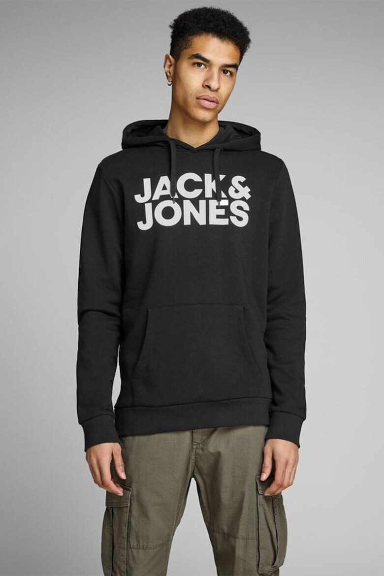 Jack & Jones Hanorac cu imprimeu logo si buzunar kangaroo - Pled.ro