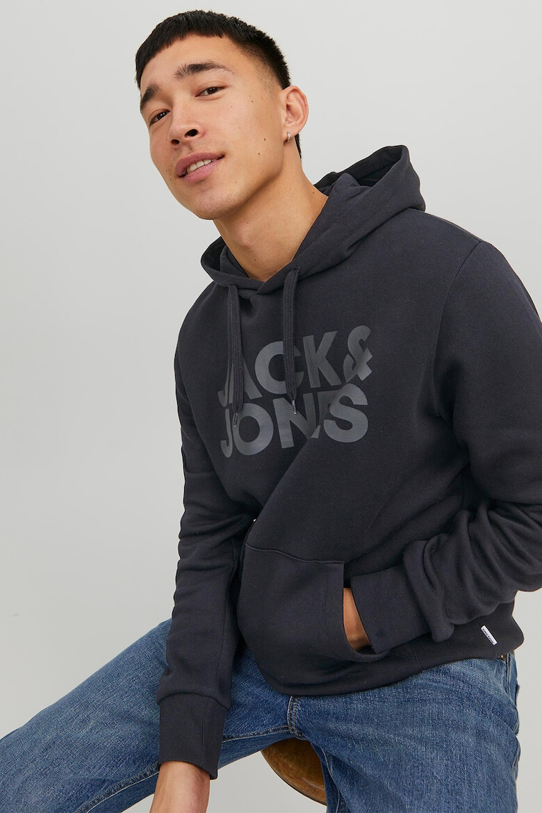 Jack & Jones Hanorac cu imprimeu logo si buzunar kangaroo - Pled.ro