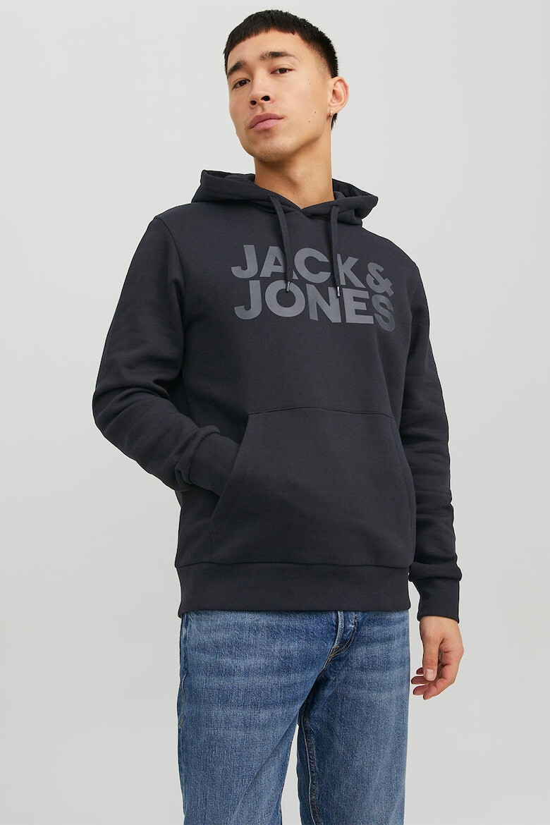 Jack & Jones Hanorac cu imprimeu logo si buzunar kangaroo - Pled.ro