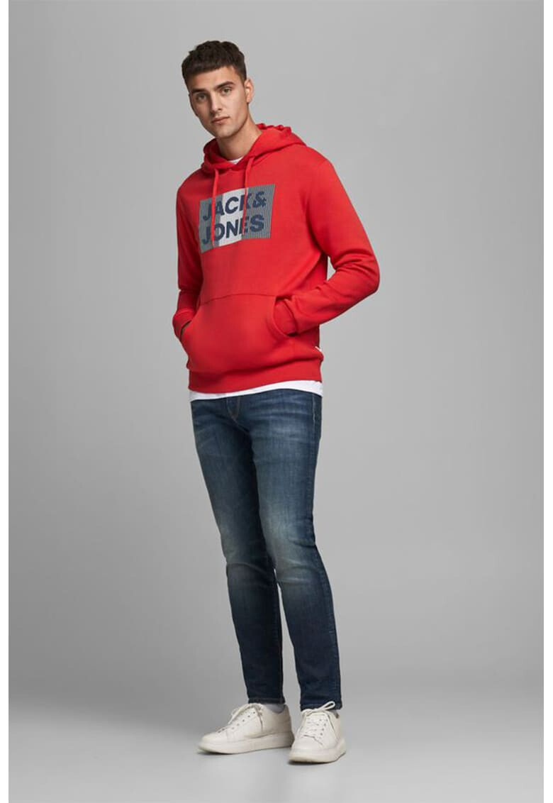 Jack&Jones Hanorac cu imprimeu logo si buzunar kangaroo - Pled.ro