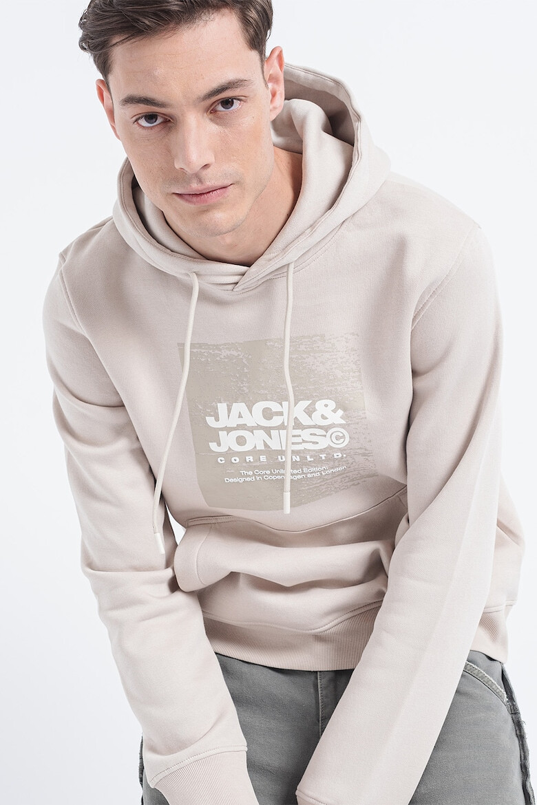 Jack & Jones Hanorac cu imprimeu logo si buzunar kangaroo Aero - Pled.ro