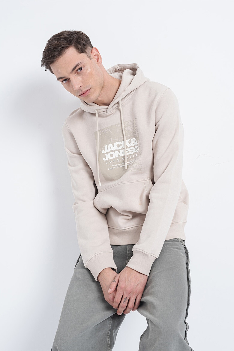 Jack & Jones Hanorac cu imprimeu logo si buzunar kangaroo Aero - Pled.ro