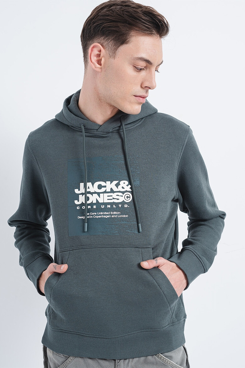 Jack & Jones Hanorac cu imprimeu logo si buzunar kangaroo Aero - Pled.ro