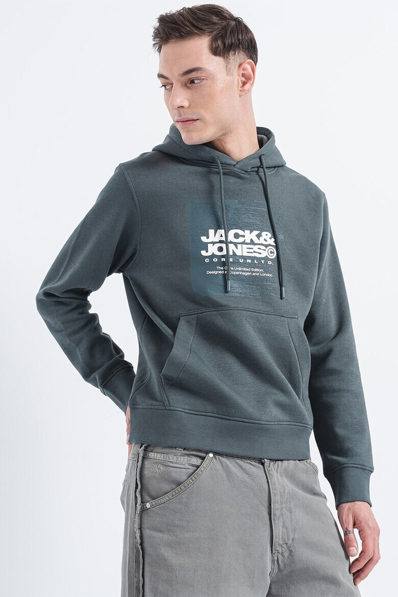 Jack & Jones Hanorac cu imprimeu logo si buzunar kangaroo Aero - Pled.ro