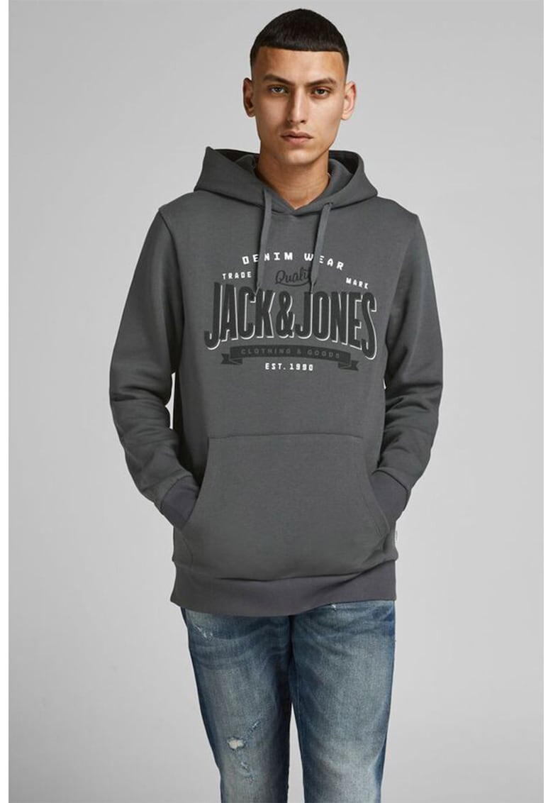 Jack&Jones Hanorac cu logo si buzunar kangaroo - Pled.ro