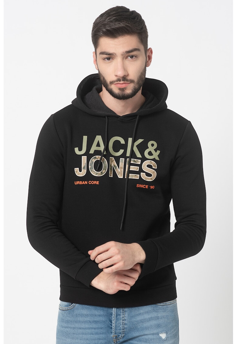 Jack&Jones Hanorac cu snur si imprimeu Art - Pled.ro