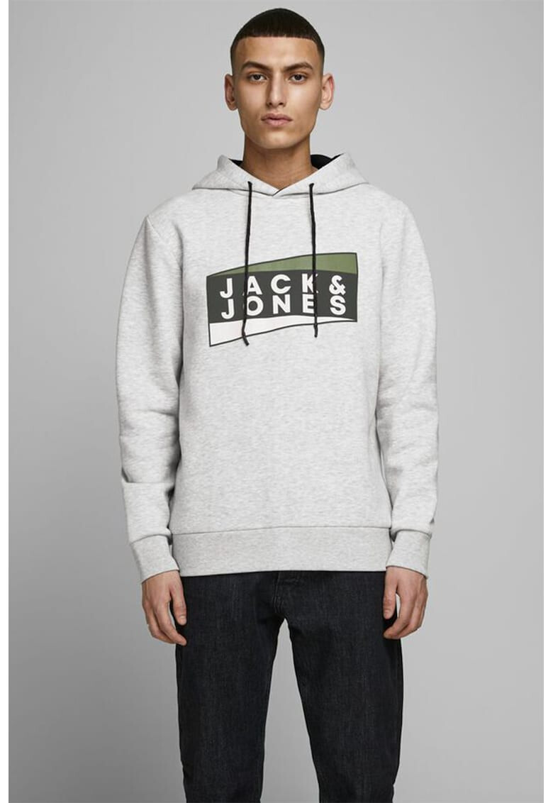 Jack&Jones Hanorac din amestec de bumbac cu imprimeu logo - Pled.ro