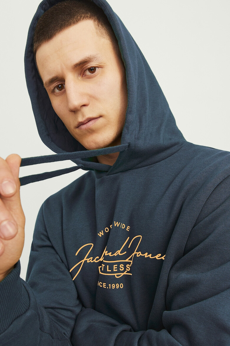 Jack & Jones Hanorac din amestec de bumbac cu logo - Pled.ro