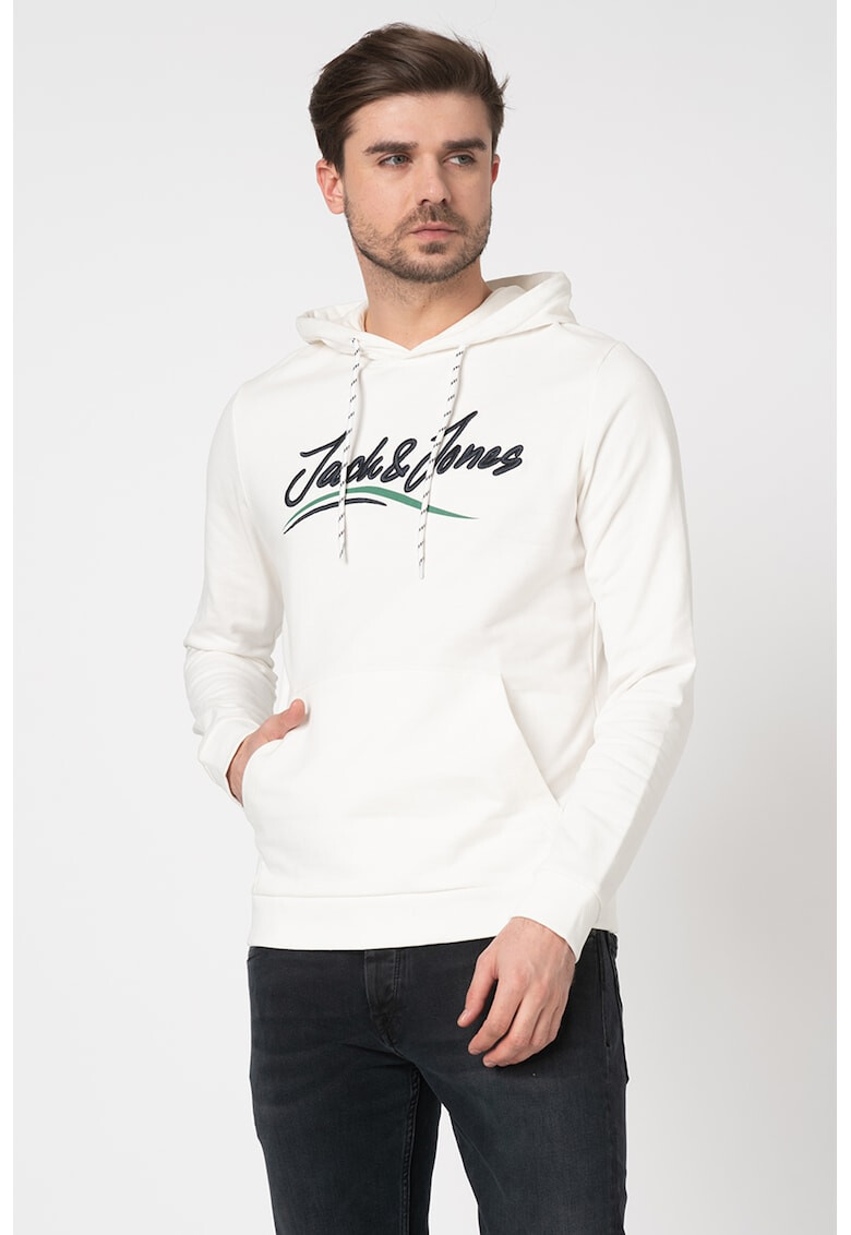 Jack&Jones Hanorac din bumbac organic cu broderie Flex - Pled.ro