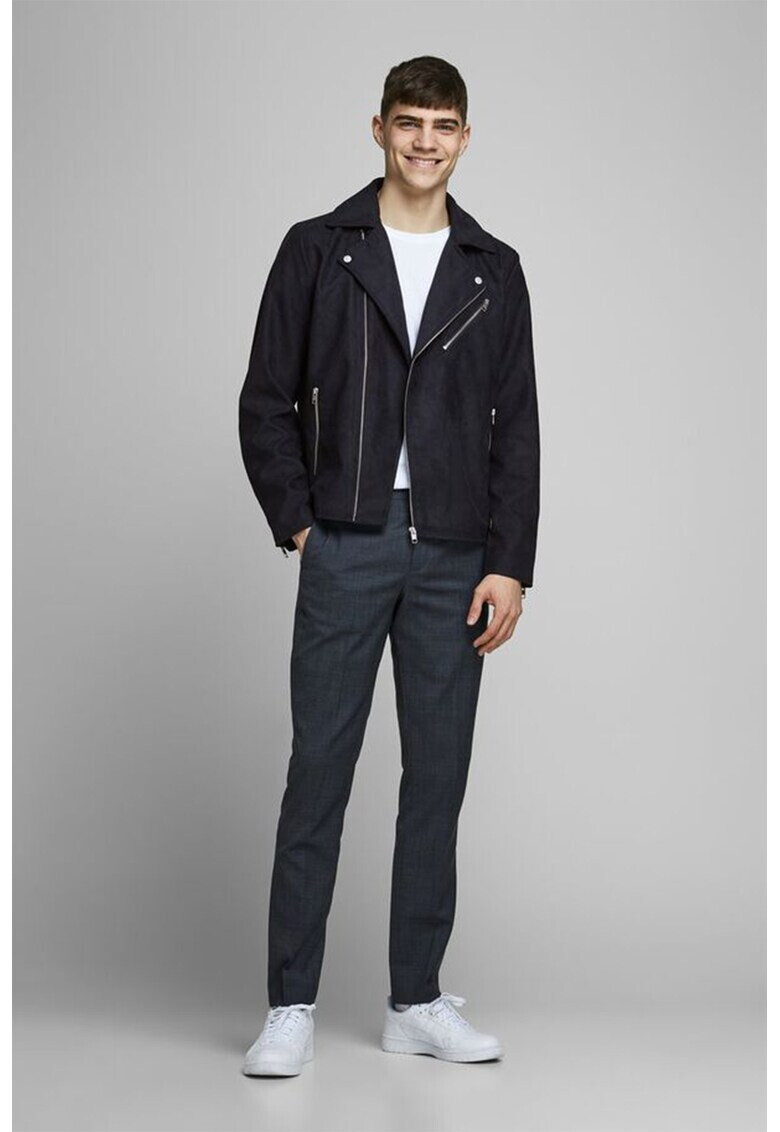 Jack&Jones Jacheta biker din piele intoarsa sintetica - Pled.ro