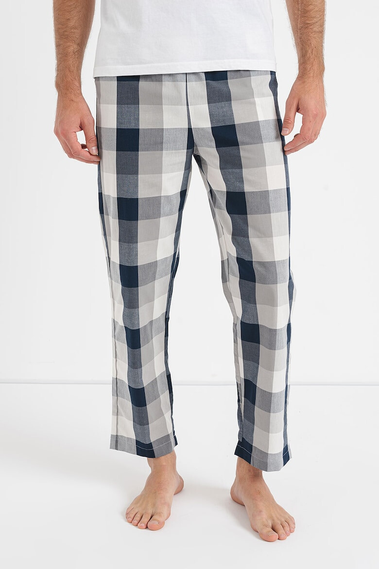 Jack & Jones Pantaloni de pijama cu model in carouri si banda logo in talie Simon - Pled.ro