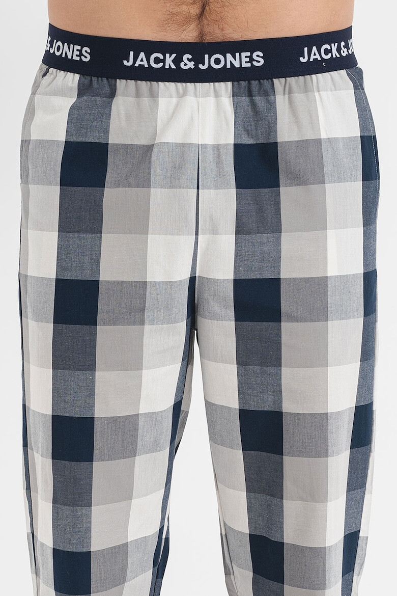 Jack & Jones Pantaloni de pijama cu model in carouri si banda logo in talie Simon - Pled.ro