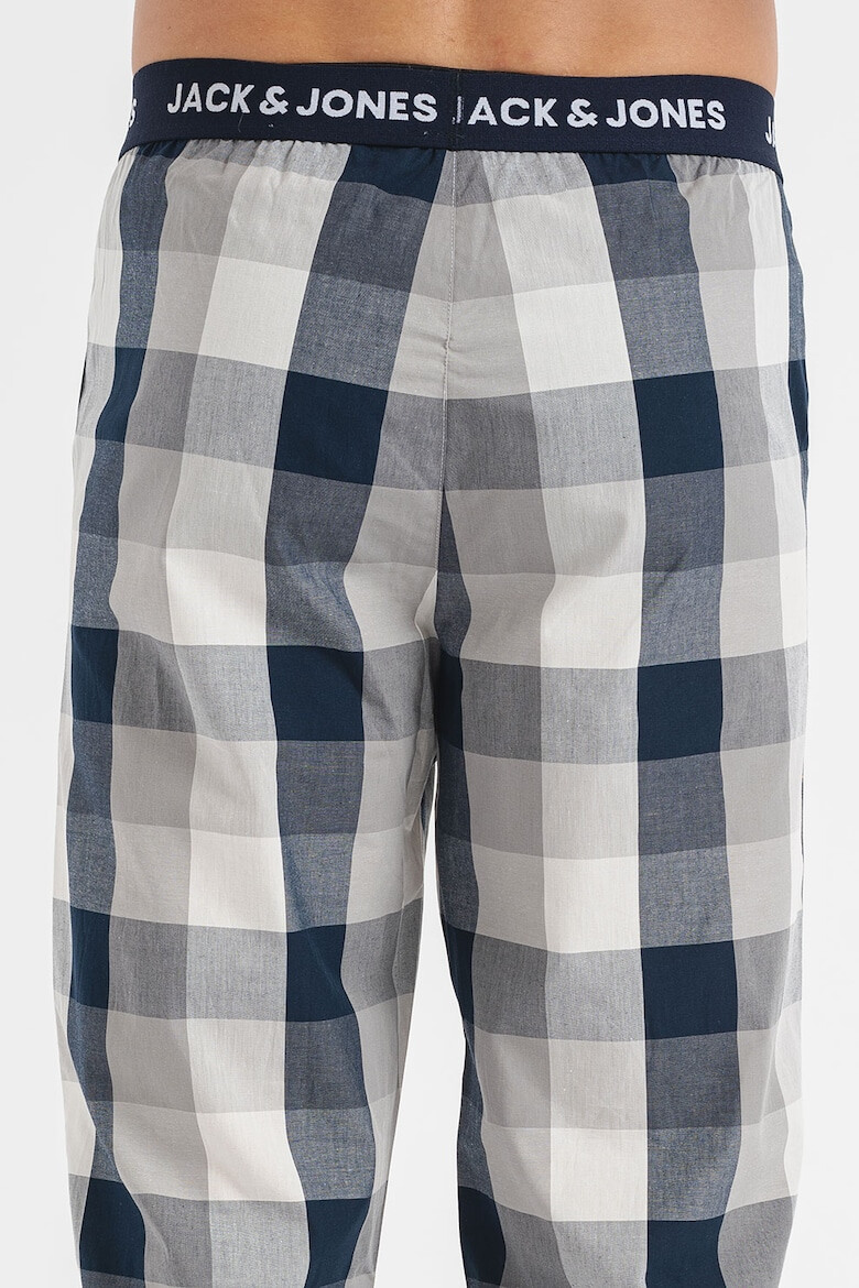 Jack & Jones Pantaloni de pijama cu model in carouri si banda logo in talie Simon - Pled.ro