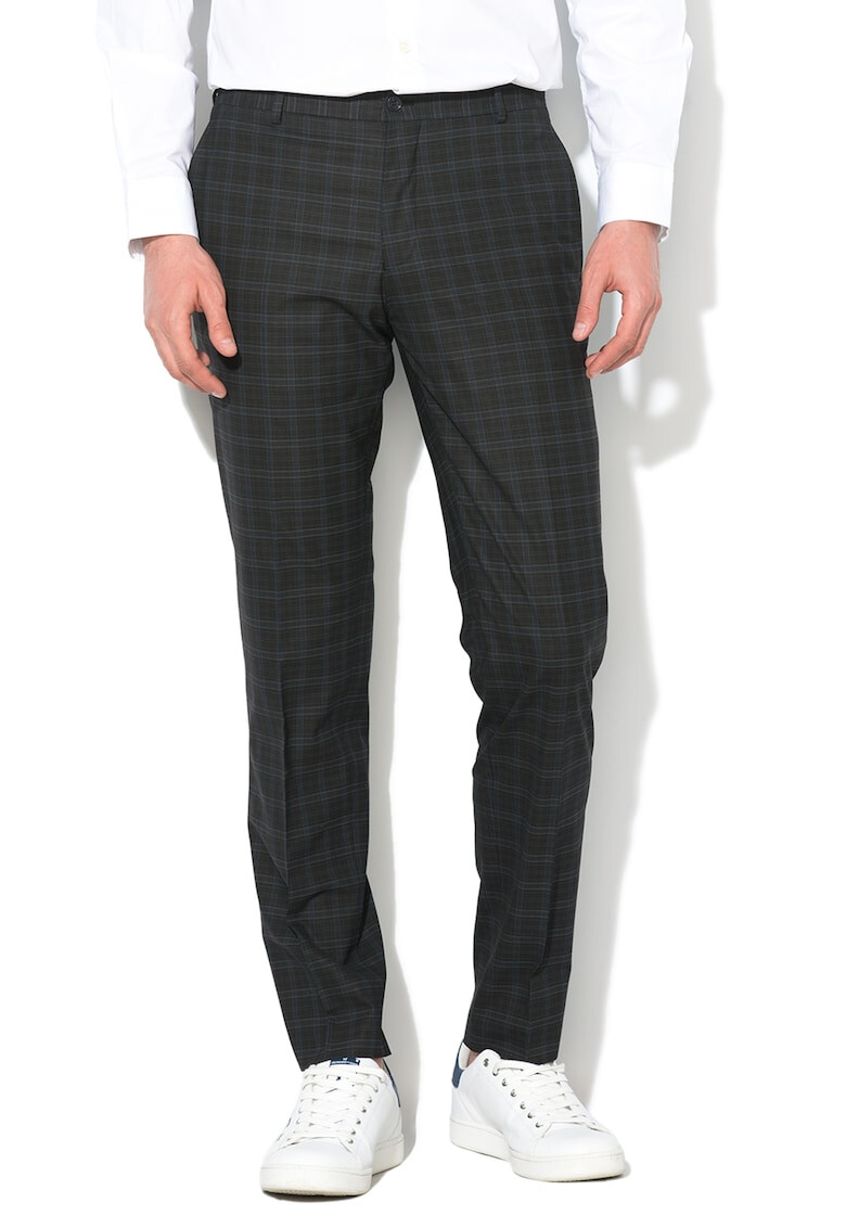 Jack&Jones Pantaloni eleganti cu model in carouri Geo - Pled.ro