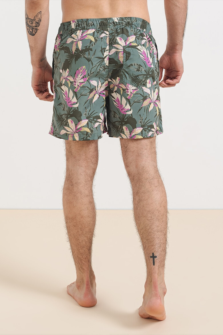 Jack & Jones Pantaloni scurti de baie cu snur si model floral - Pled.ro