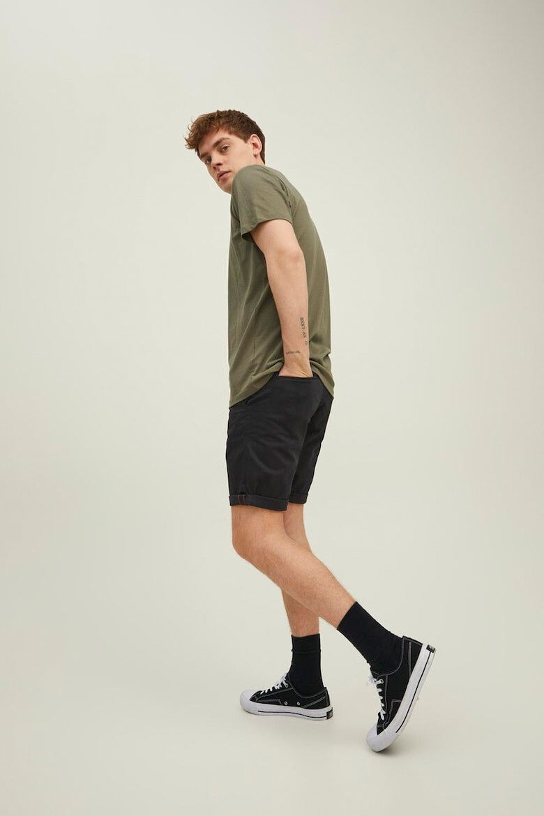 Jack & Jones Pantaloni scurti de bumbac cu buzunare oblice cu refilet - Pled.ro