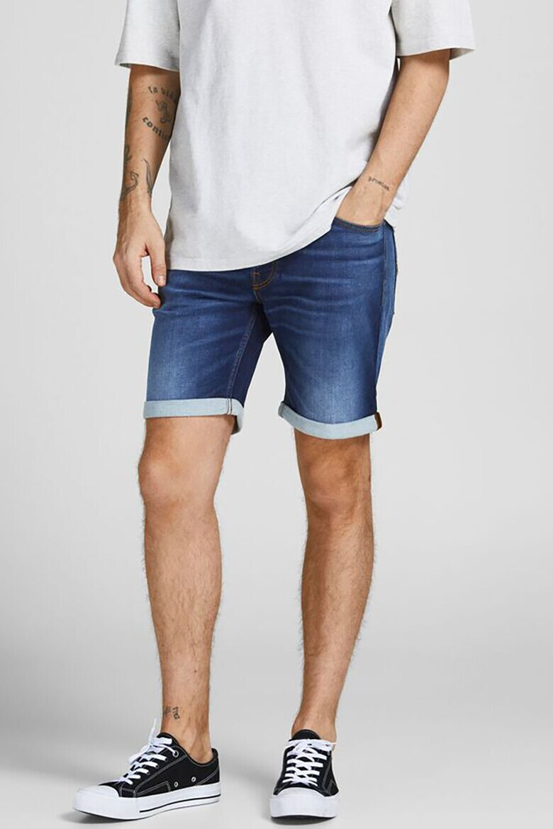 Jack & Jones Pantaloni scurti lejeri de denim cu aspect decolorat Rick - Pled.ro