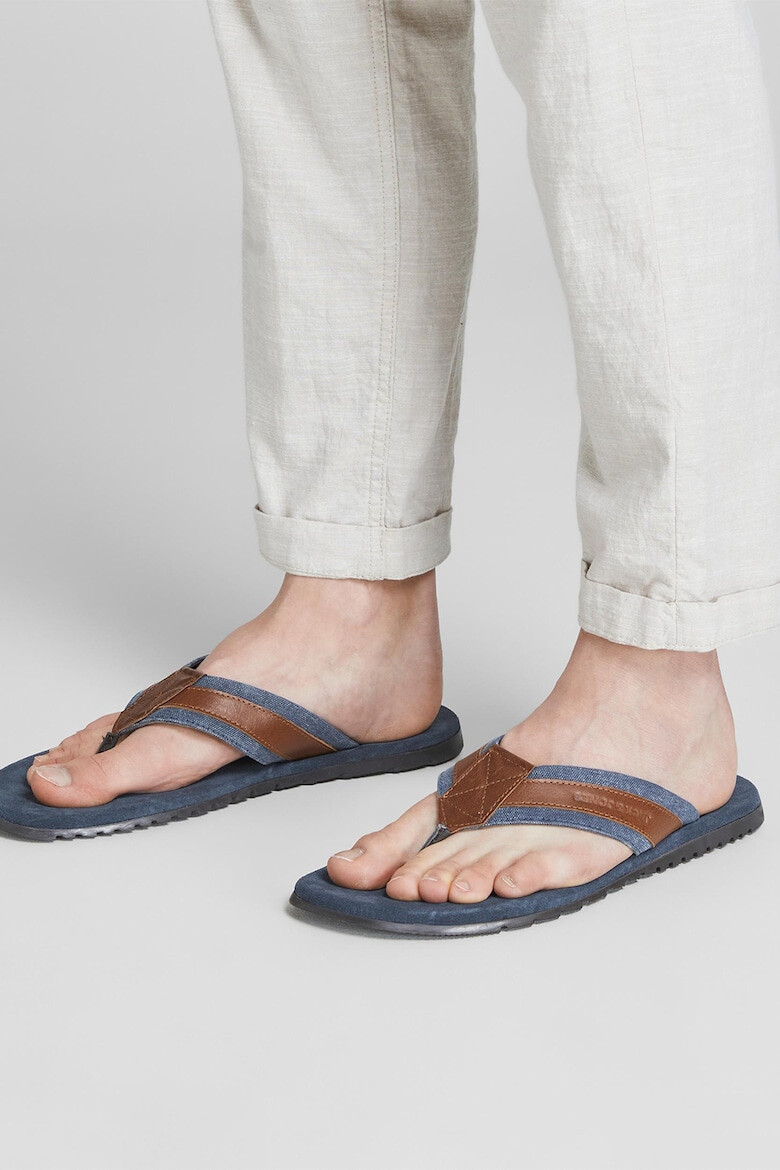 Jack & Jones Papuci flip-flop cu garnituri de piele - Pled.ro