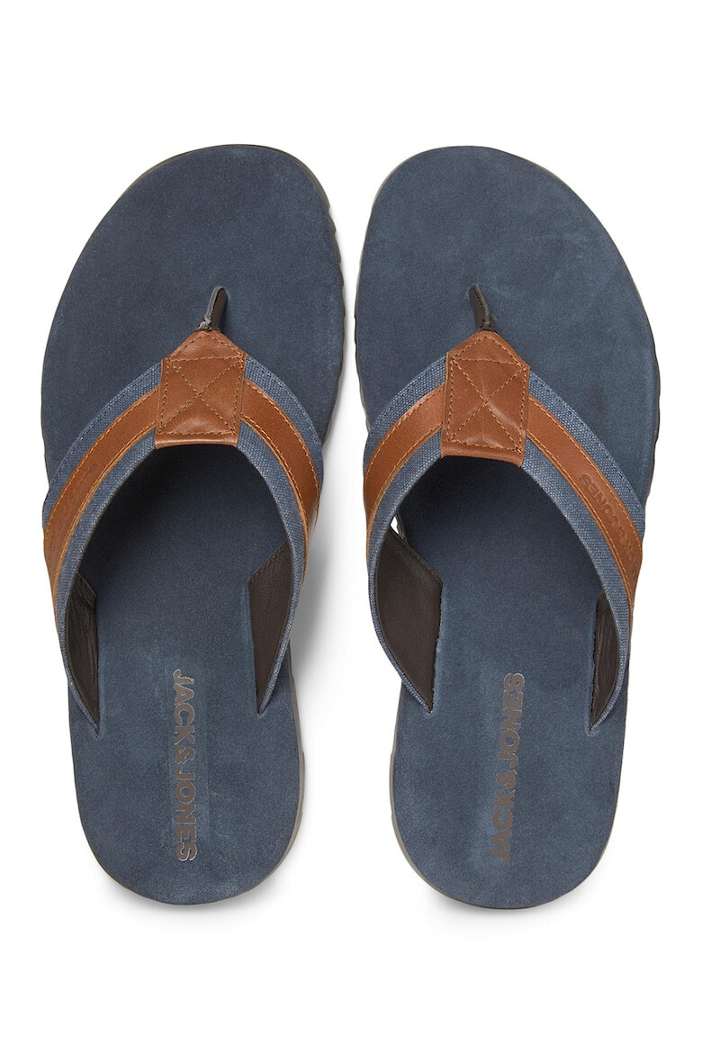 Jack & Jones Papuci flip-flop cu garnituri de piele - Pled.ro