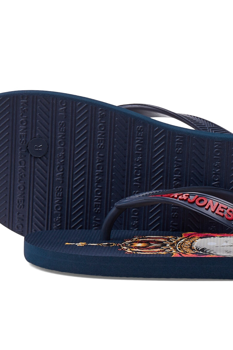 Jack & Jones Papuci flip-flop cu logo contrastant - Pled.ro