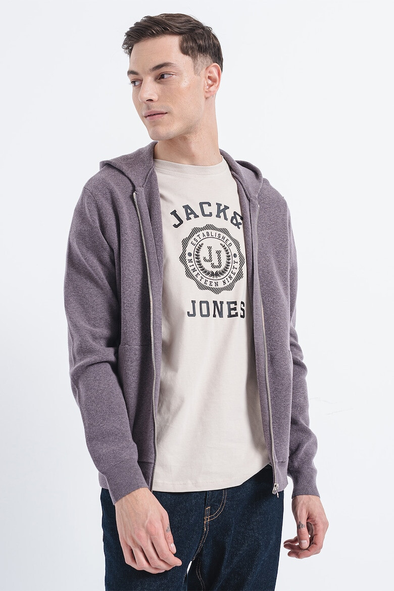 Jack & Jones Pulover cu gluga si fermoar Caleb - Pled.ro