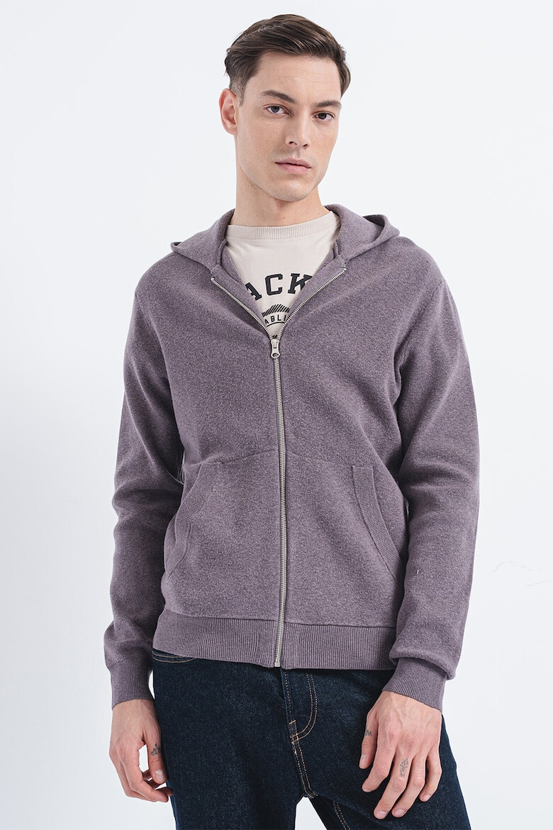 Jack & Jones Pulover cu gluga si fermoar Caleb - Pled.ro